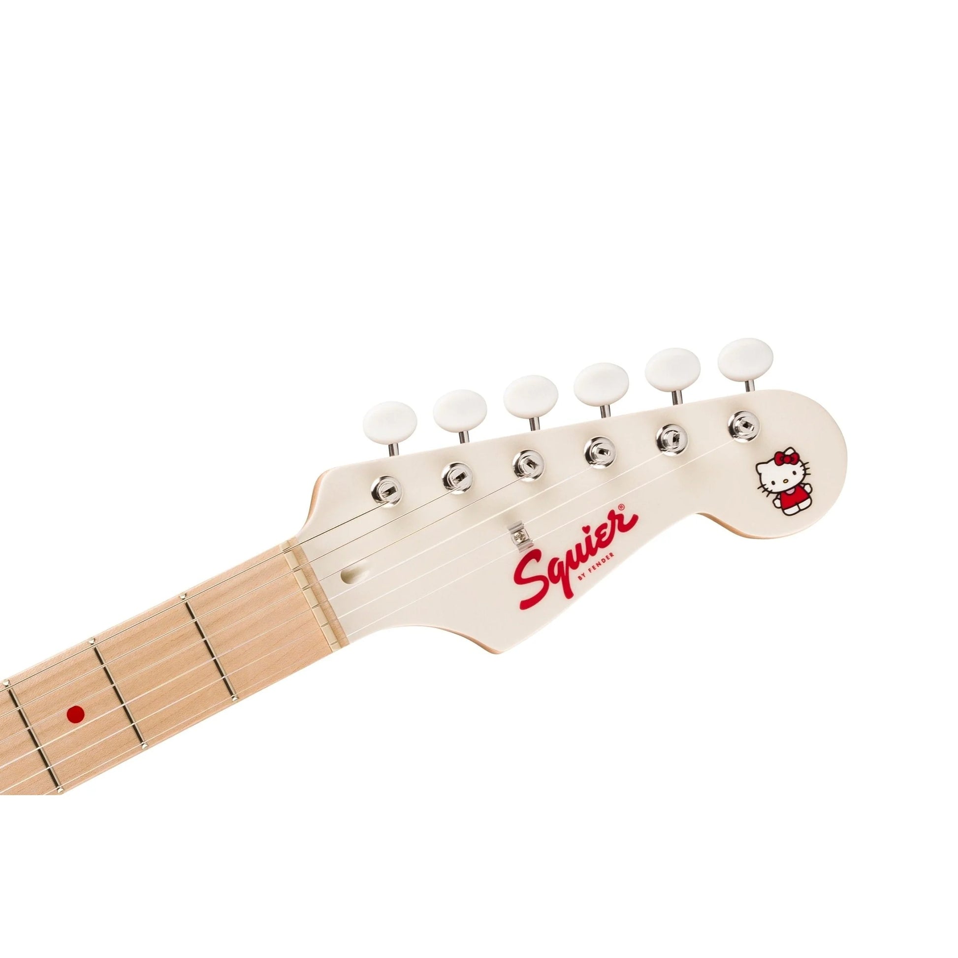 Đàn Guitar Điện Squier Limited Edition Hello Kitty Stratocaster H, Maple Fingerboard, White - Việt Music