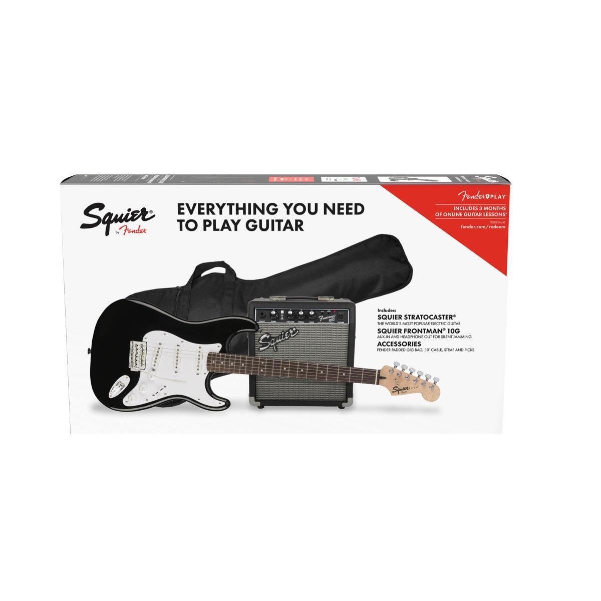 Squier Stratocaster Pack, Laurel Fingerboard, Black - Việt Music