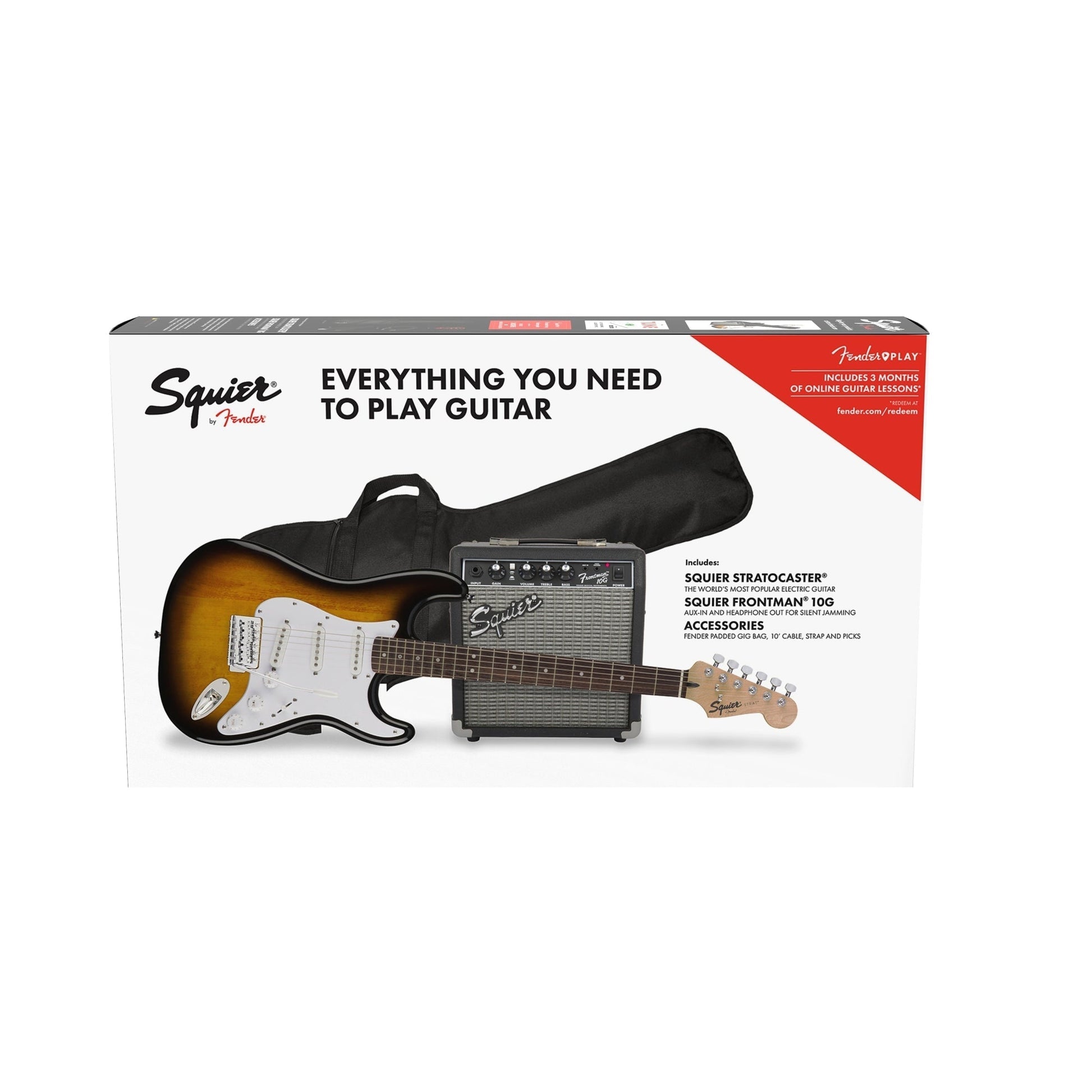 Squier Stratocaster Pack, Laurel Fingerboard, Brown Sunburst - Việt Music