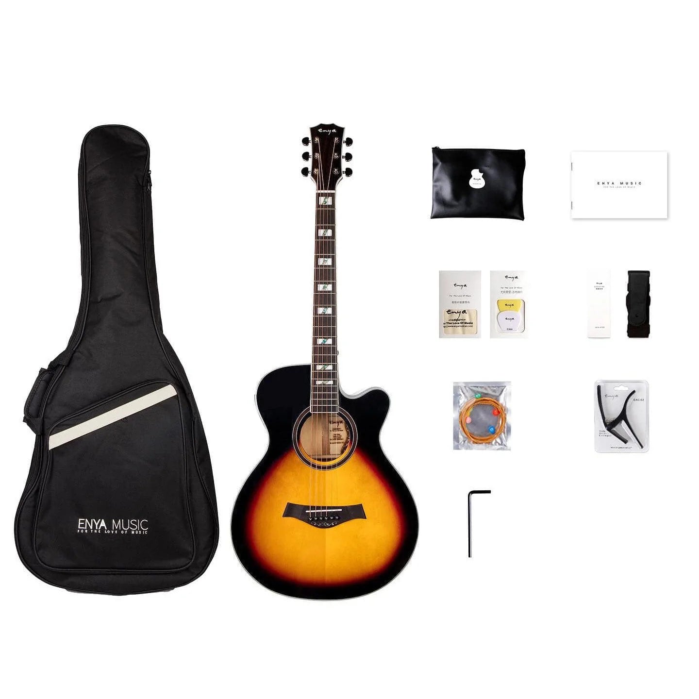 Đàn Guitar Acoustic Enya EF-18 EQ - Việt Music