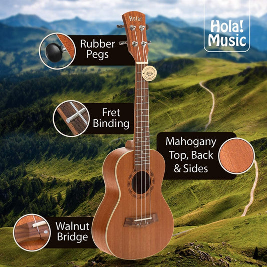 Đàn Ukulele Hola Deluxe Series Concert, Mahogany - Việt Music