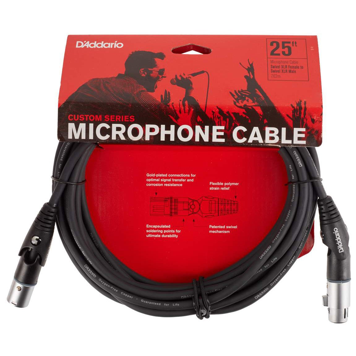 Dây Cáp Kết Nối D'Addario Custom Series Swivel Microphone Cables PW-MS - Việt Music