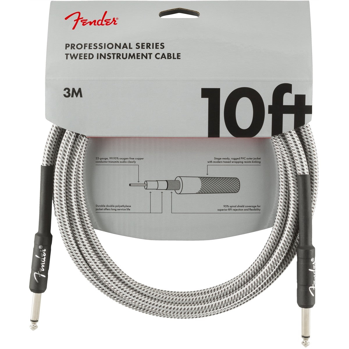 Dây Cáp Kết Nối Fender Professional Series Tweed Instrument Cable - Việt Music
