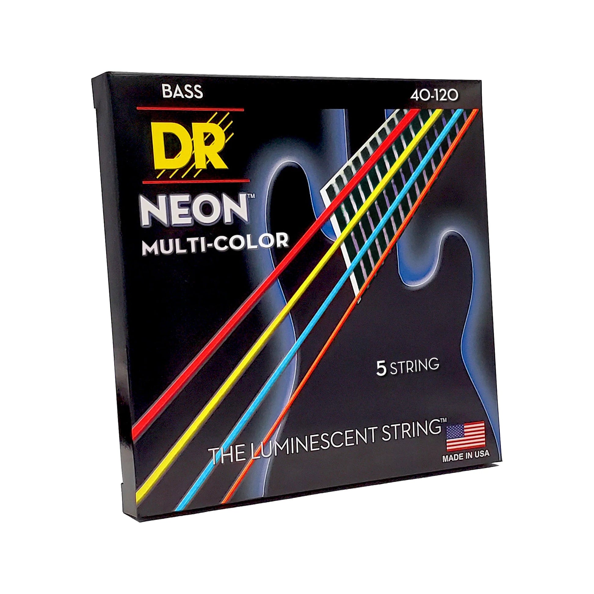 Dây Đàn Guitar Bass DR Strings NMCB5-40 Hi-Def Neon Multi-Color K3 - Việt Music