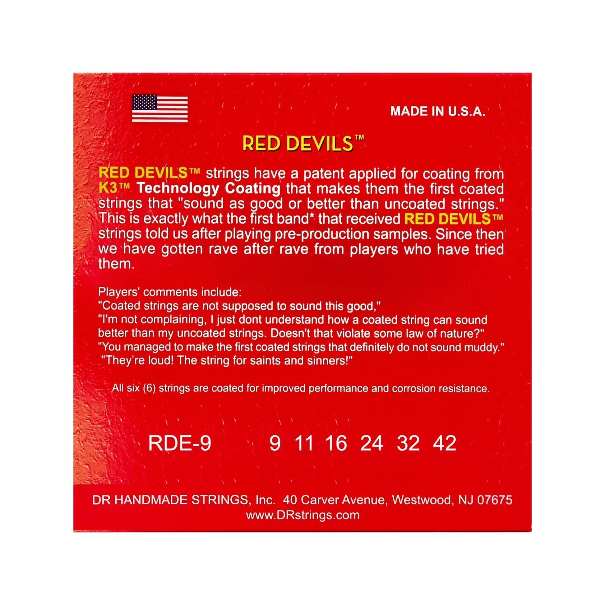 Dây Đàn Guitar Điện DR Strings RDE-9 Red Devils K3 - Việt Music