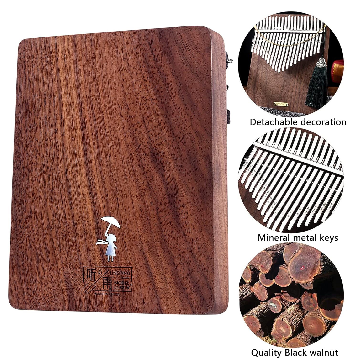 Kalimba LingTing LT-K21W - Việt Music