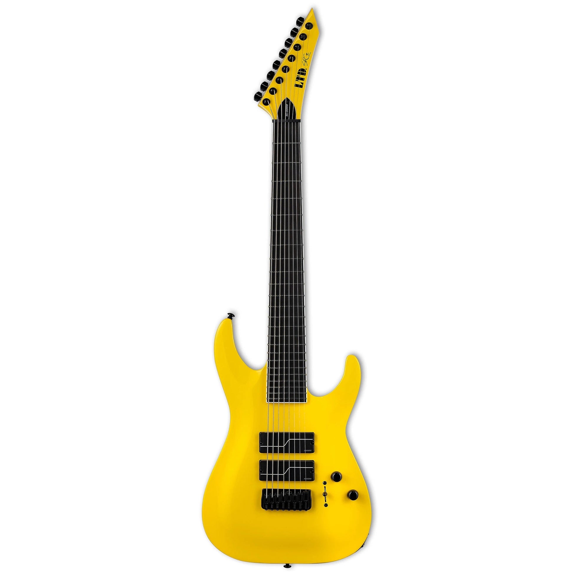 Đàn Guitar Điện ESP LTD Stephen Carpenter SC-608 Baritone Signature HH, Ebony Fingerboard, Yellow - 8 Strings - Việt Music