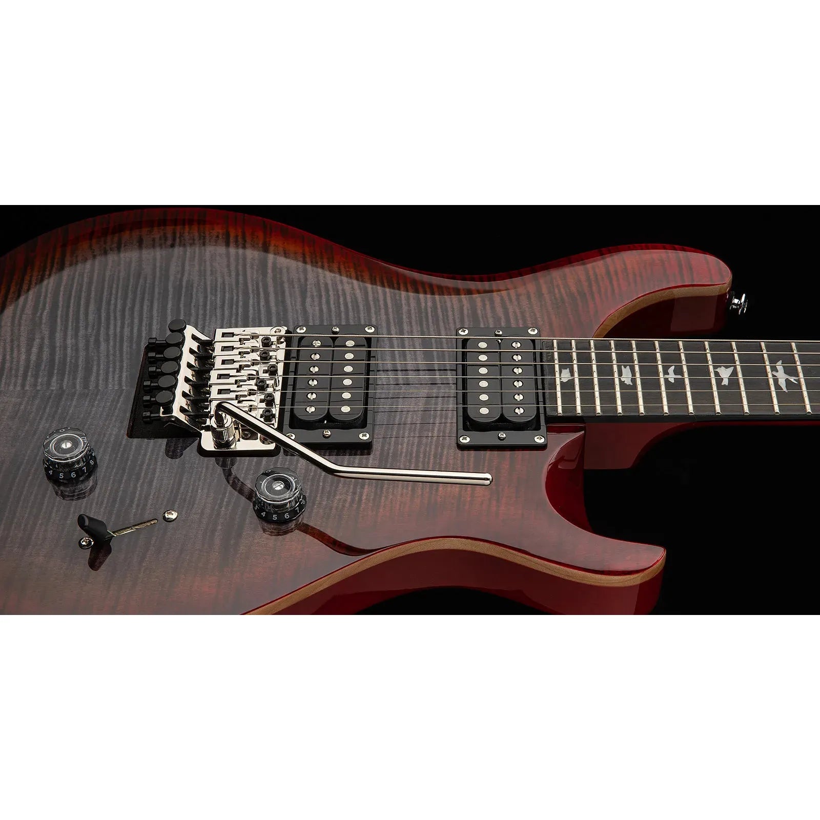Đàn Guitar Điện PRS SE Custom 24 Floyd HH, Ebony Fingerboard (2025), Charcoal Cherry Burst - Việt Music