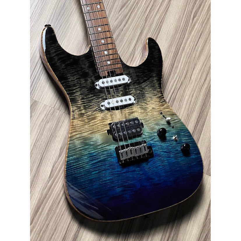 Đàn Guitar Điện Soloking MS-1 Custom 22 HSS, Ebony Fingerboard, Ocean Storm Double Wipeout Jescar - Việt Music