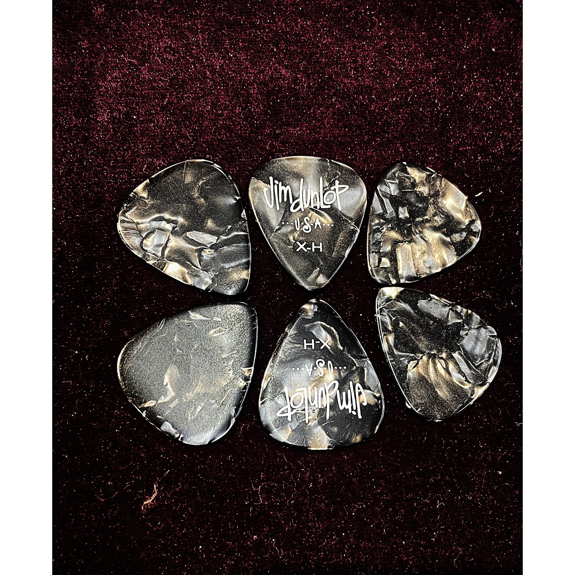 Pick Gảy Đàn Jim Dunlop 483P02 Celluloid Black Pearloid, 12pc - Việt Music