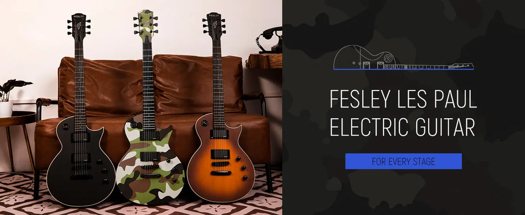 Đàn Guitar Điện Fesley FLP400 HH, Techwood Fingerboard, Camouflage