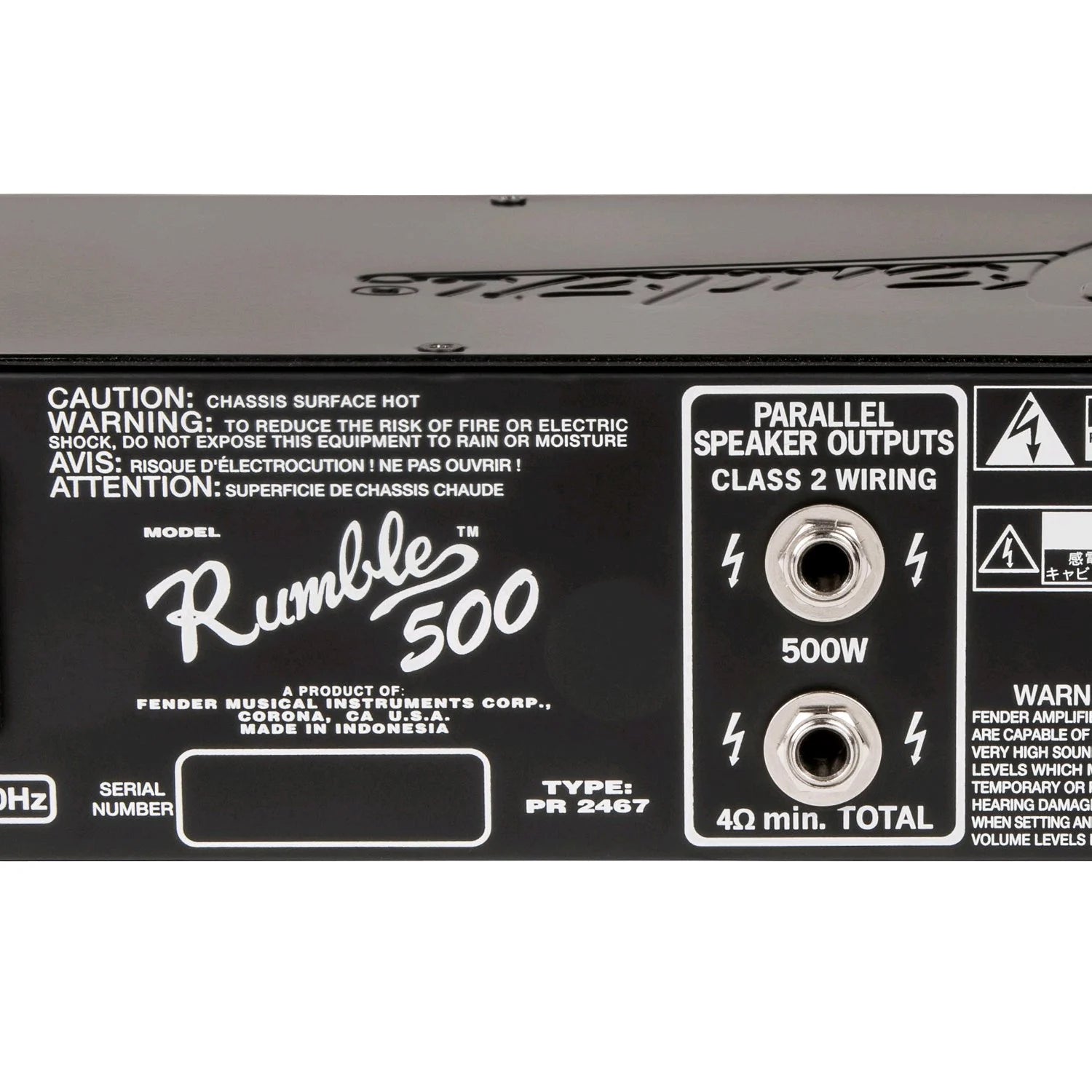 Amplifier Fender Rumble 500V3, Head 500W - Việt Music