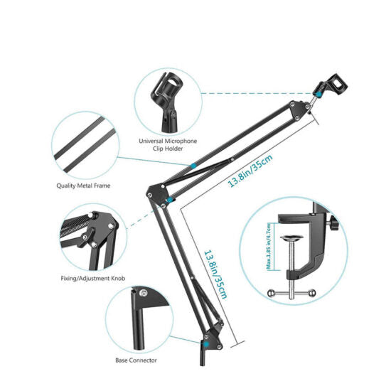 Giá Đỡ Micro Kẹp Bàn NB-35 - Việt Music