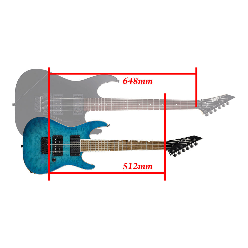 Đàn Guitar Điện GrassRoots G-MR MINI QM H, Pau Ferro Fingerboard - Việt Music