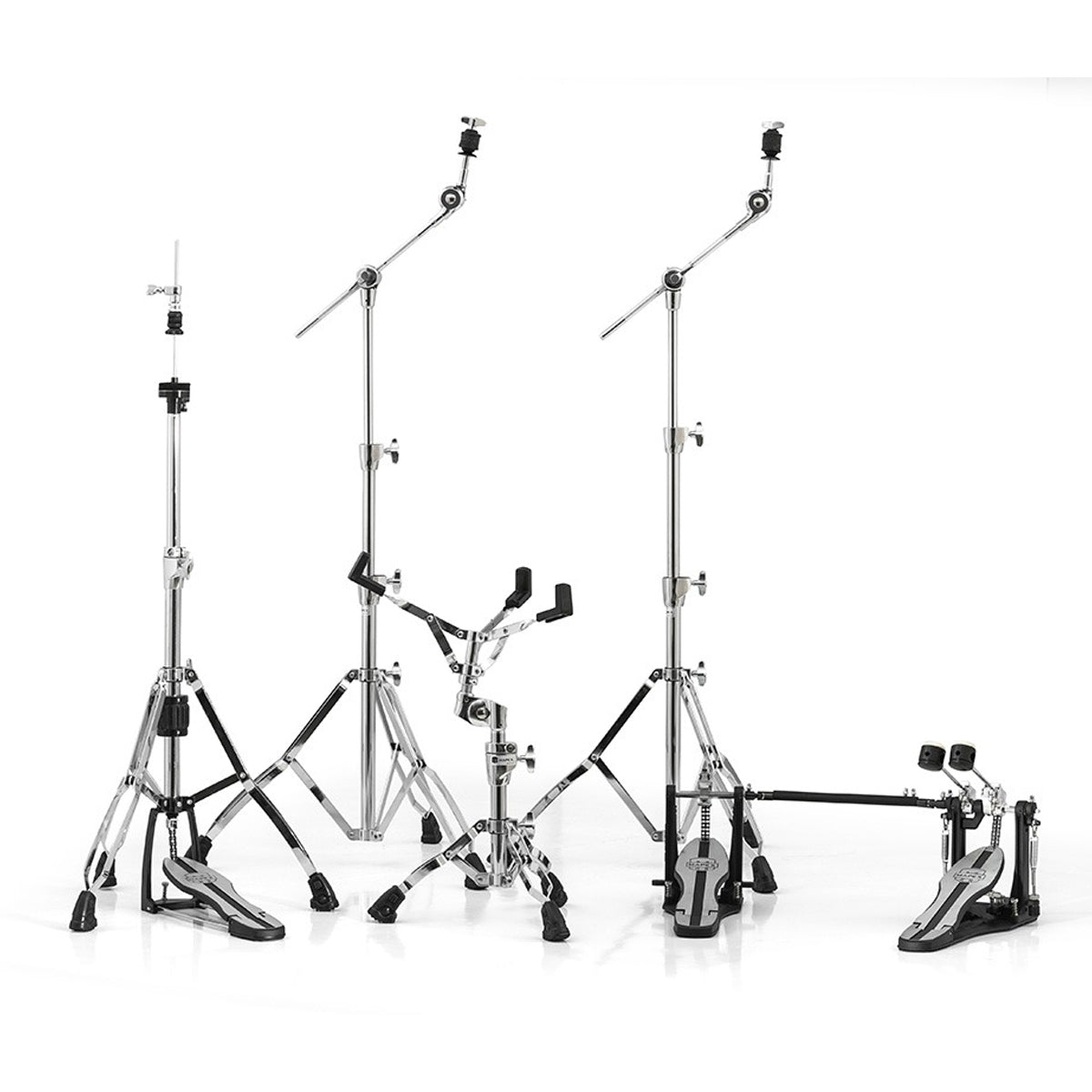 Hardware Mapex HP6005DP Mars 600 Chrome Hardware Pack w/ Two Booms, Snare Stand, Hi-Hat Stand and Double Pedal - Việt Music