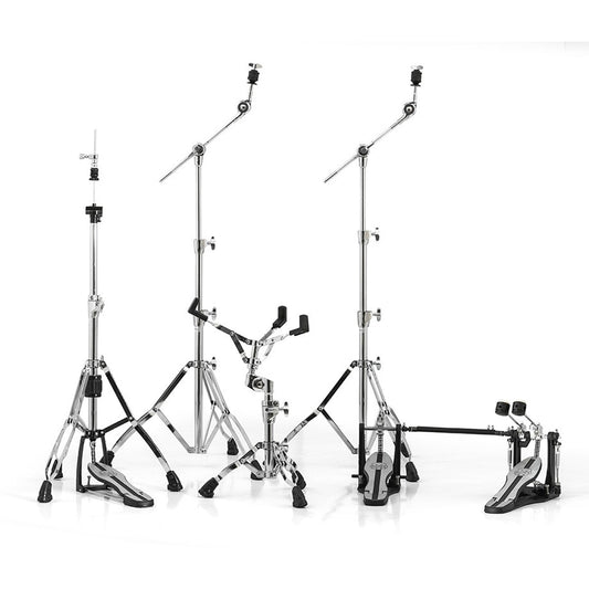Hardware Mapex HP6005DP Mars 600 Chrome Hardware Pack w/ Two Booms, Snare Stand, Hi-Hat Stand and Double Pedal - Việt Music