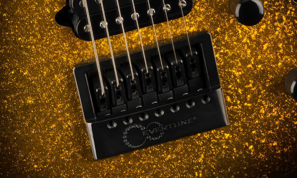 Đàn Guitar Điện Jackson Pro Plus Series Dinky MDK EverTune HH, Ebony Fingerboard, Gold Sparkle - 7 Strings