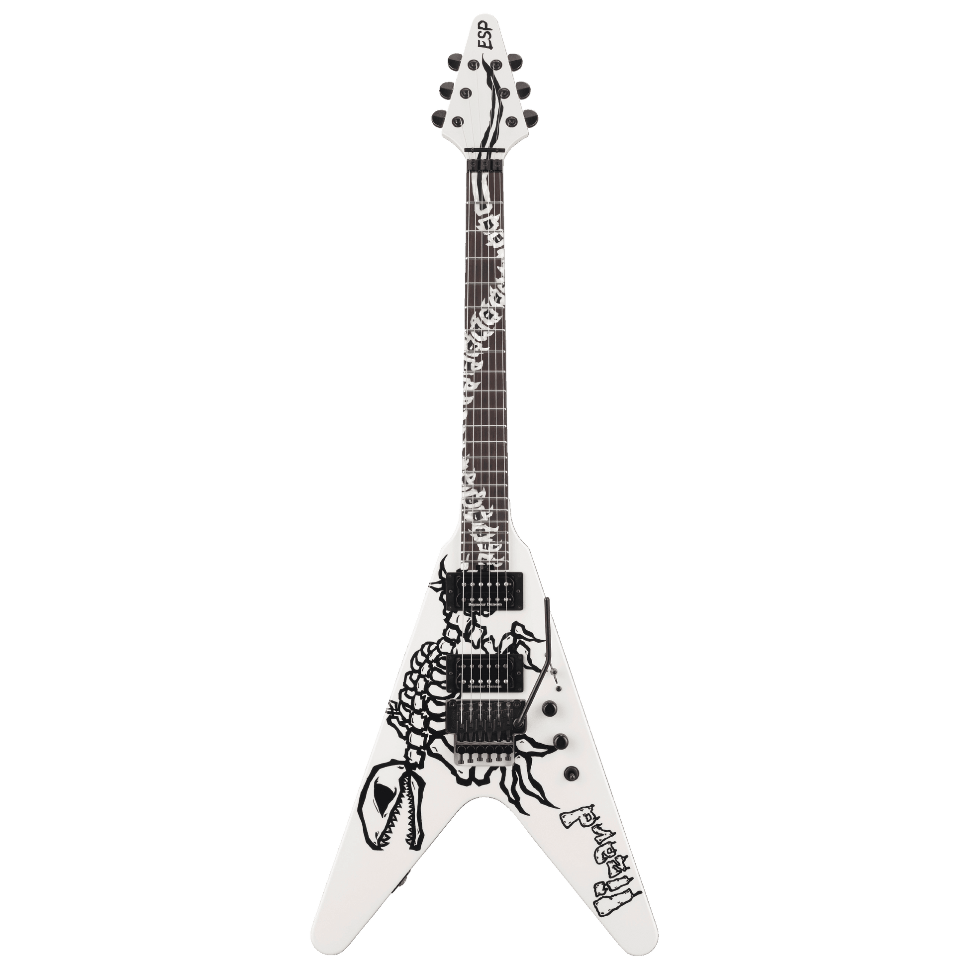 Đàn Guitar Điện ESP Lizard Special V-IV HH, Rosewood Fingerboard, Pearl White w/LIZARD Graphic - Việt Music