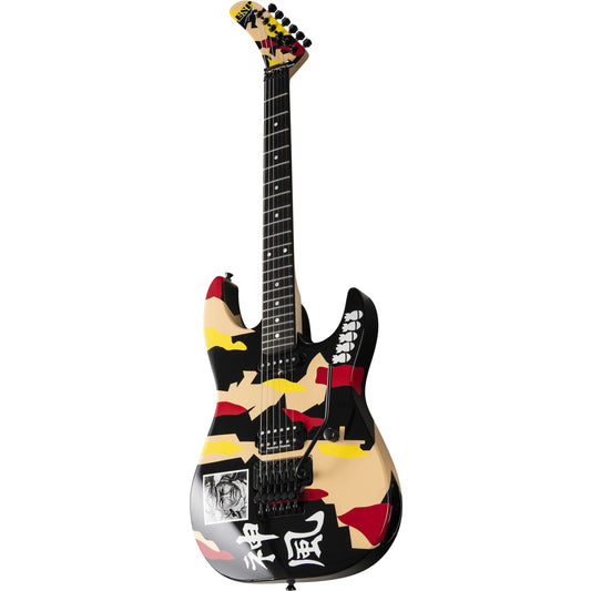 Đàn Guitar Điện Edwards Kamikaze-I HH, Ebony Fingerboard, Black w/Kamikaze Graphic - Việt Music