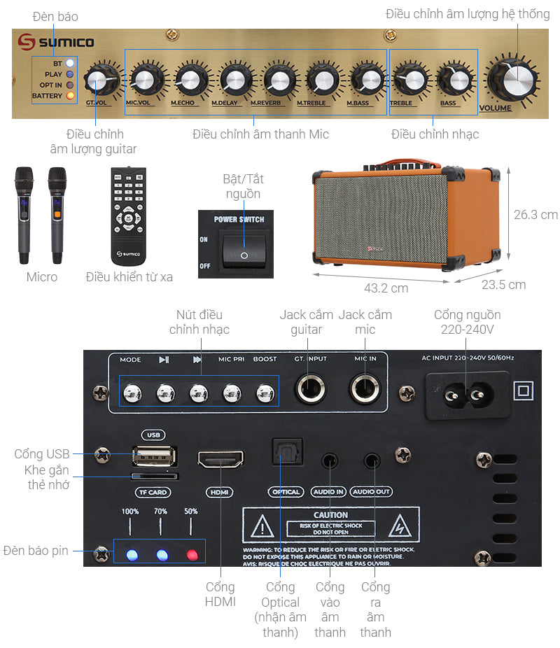 Loa Sumico BT-S52 Bluetooth