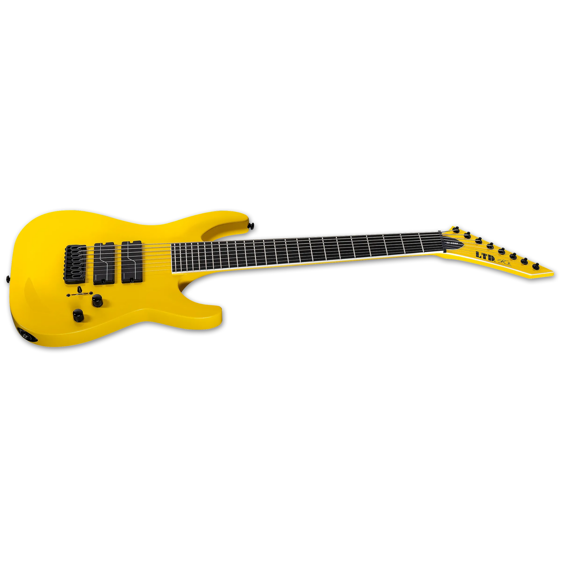 Đàn Guitar Điện ESP LTD Signature Stephen Carpenter SC-608 Baritone HH, Ebony Fingerboard, Yellow - 8 Strings - Việt Music