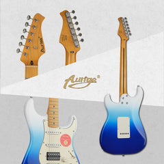 Đàn Guitar Điện Auriga AS-300 HSS, Maple Fingerboard, BBG - Belair Blue Gradient
