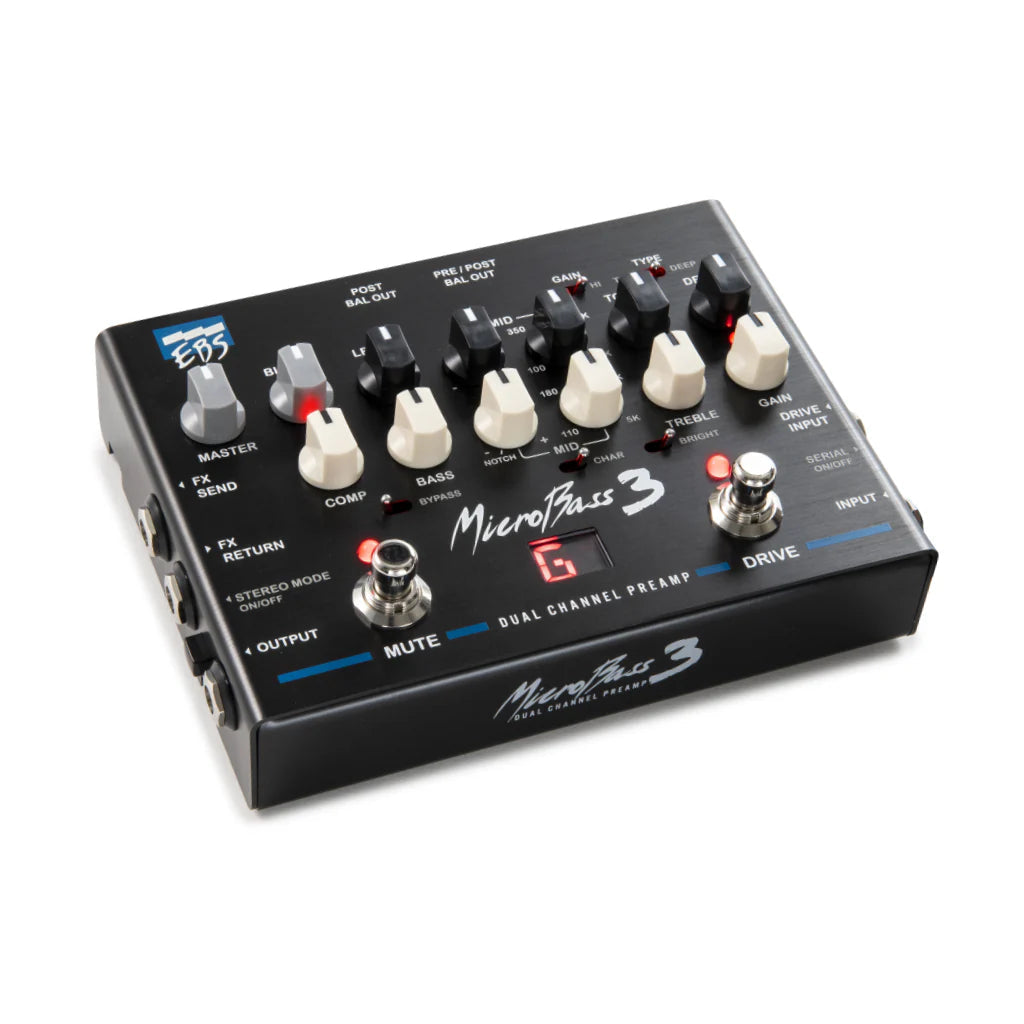 Pedal Guitar EBS MicroBass 3 2-channel Preamp - Việt Music