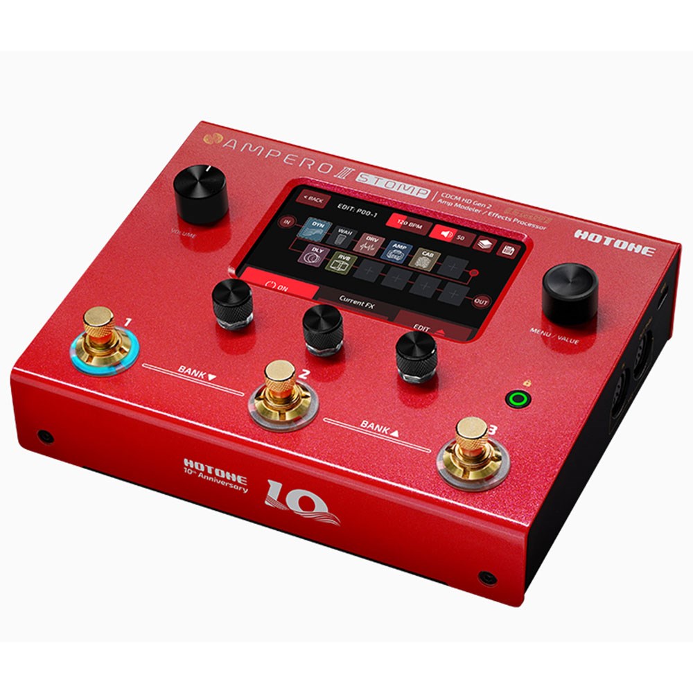 Pedal Guitar Hotone Ampero II Stomp MP-300, 10th Anniversary