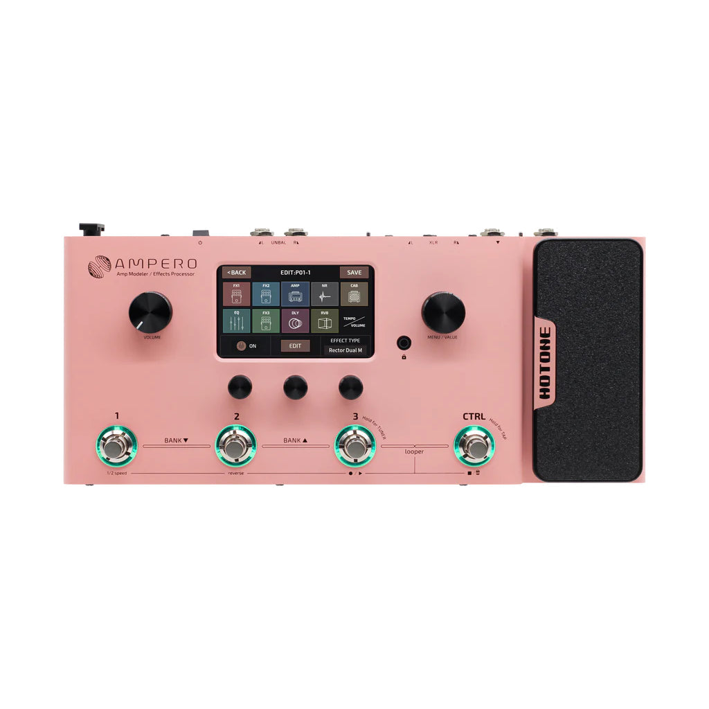 Pedal Guitar Hotone Ampero MP-100, Pink Limited Edition