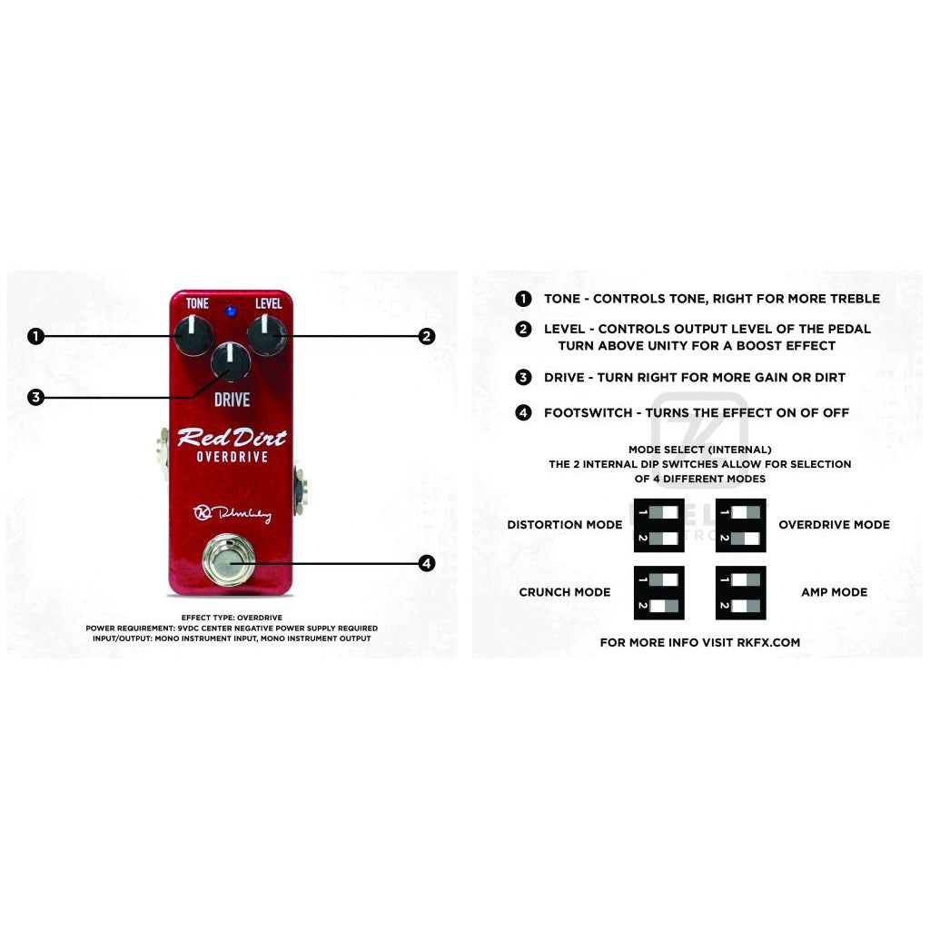 Pedal Guitar Keeley Red Dirt Mini Overdrive - Việt Music