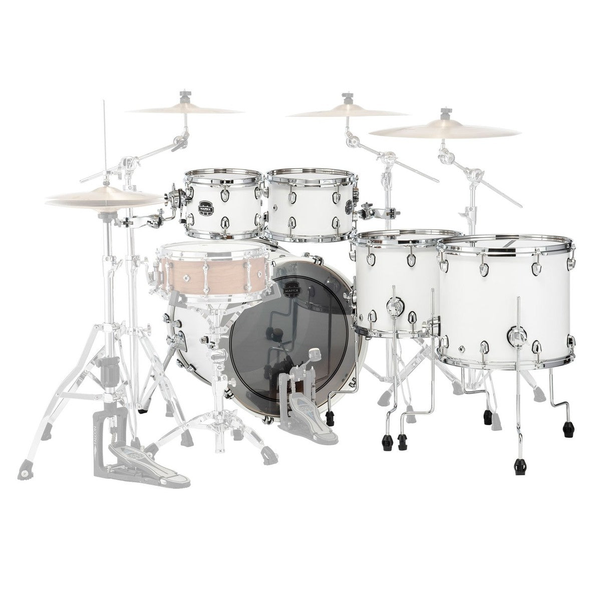 Trống Cơ Mapex Saturn Maple - Walnut Hybrid SR628XU (22/10-12/14/16) - Việt Music