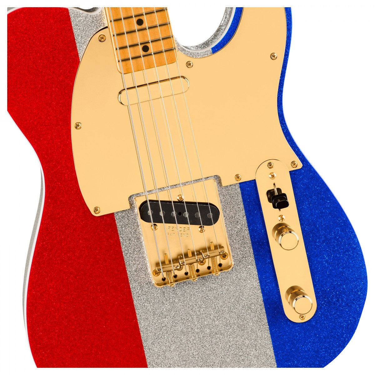 Đàn Guitar Điện Fender Limited Edition Buck Owens Telecaster SS, Maple Finegerboard, Silver and Blue Sparkle - Việt Music