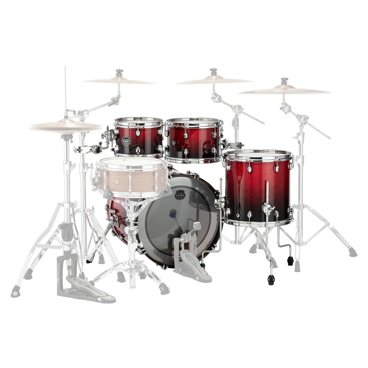 Trống Cơ Mapex Saturn Maple - Walnut Hybrid SR504X (20/10-12/14) - Việt Music