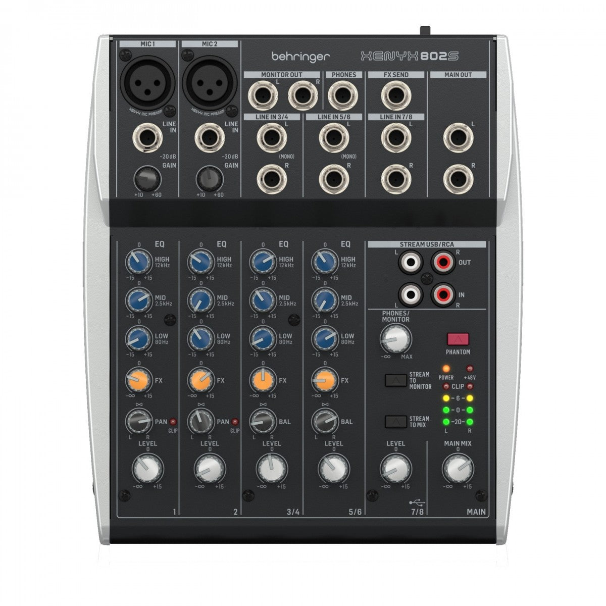 Mixer Behringer XENYX 802S Premium 8-Channel With USB Streaming - Việt Music