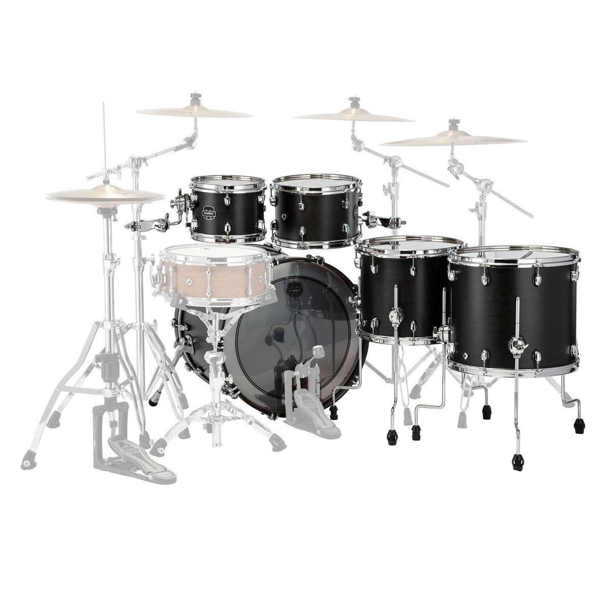 Trống Cơ Mapex Saturn Maple - Walnut Hybrid SR628XU (22/10-12/14/16) - Việt Music