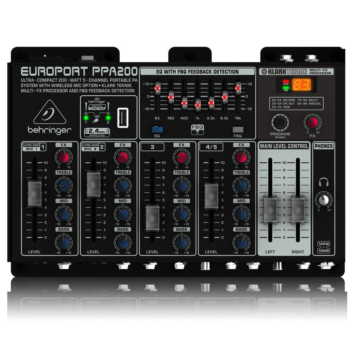 Loa Behringer Europort PPA200 5 Channel Portable PA System - Việt Music