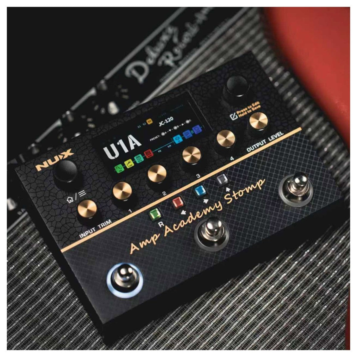 Pedal Guitar Nux Amp Academy Stomp NMA-3AAP - Compact Modeler
