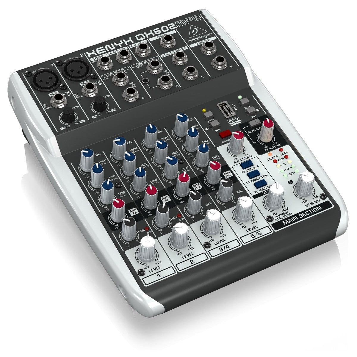 Mixer Behringer XENYX QX602MP3 6-Channel With USB MP3 Playback - Việt Music