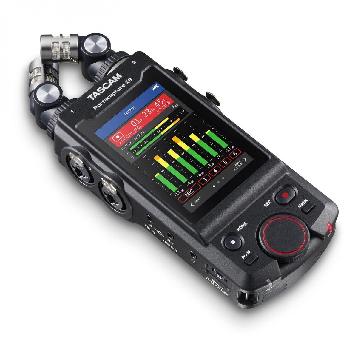 Thiết Bị Ghi Âm Tascam Portacapture X8 32-bit 8-Channel Multitrack Field Recorder - Việt Music