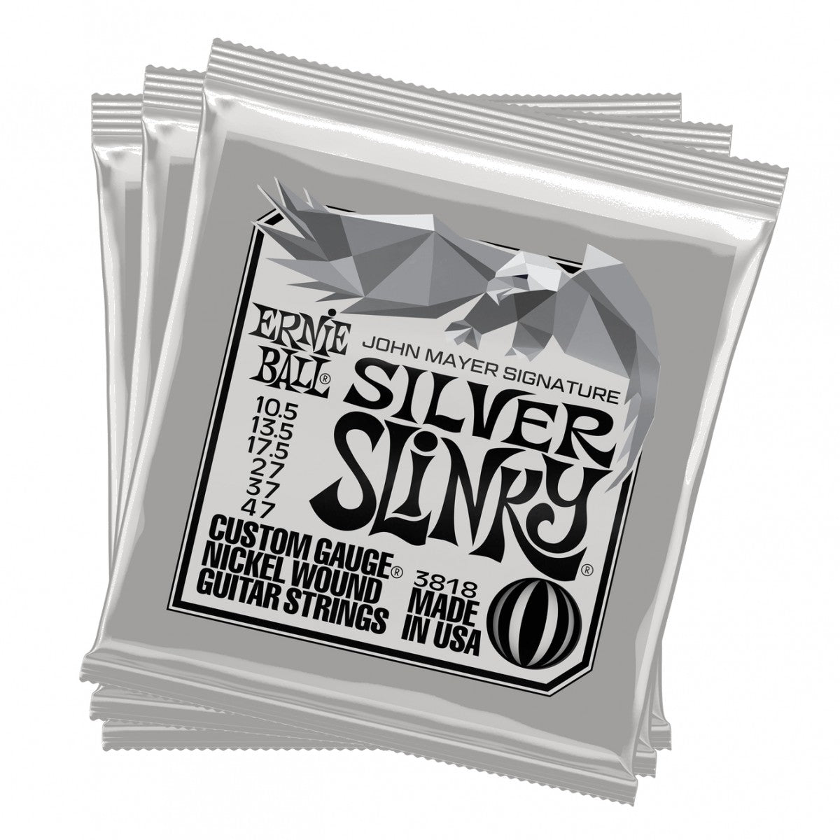 Dây Đàn Guitar Điện Ernie Ball P03817 John Mayer Silver Slinky Signature Nickel Plated Steel, 6pc - Việt Music