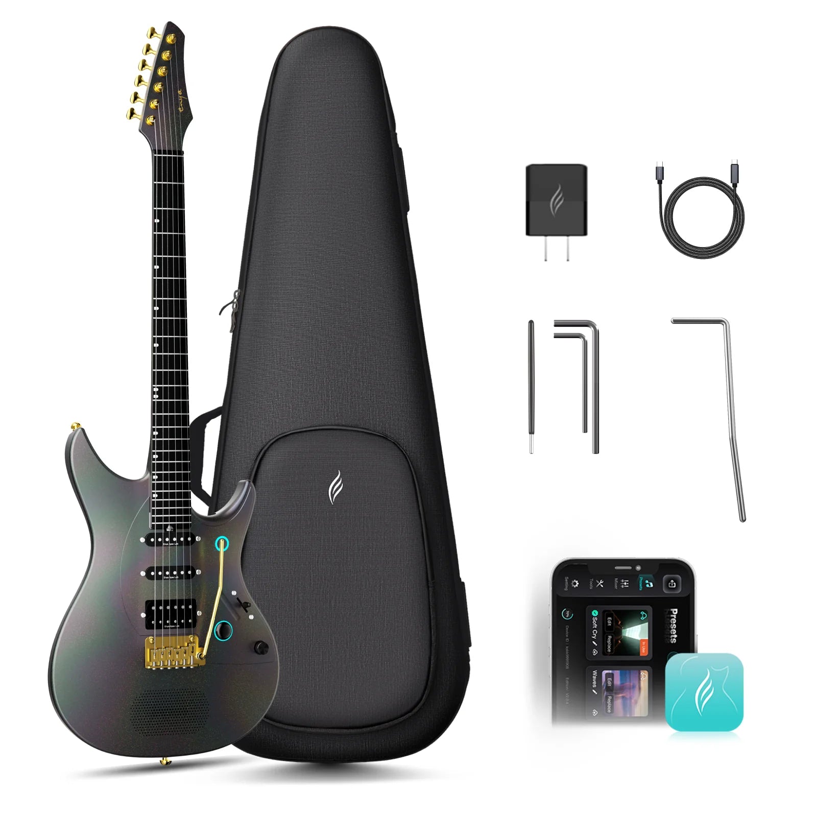Đàn Guitar Điện Enya Inspire Pro AL - Apex Lab HSS, Carbon Fingerboard - Việt Music