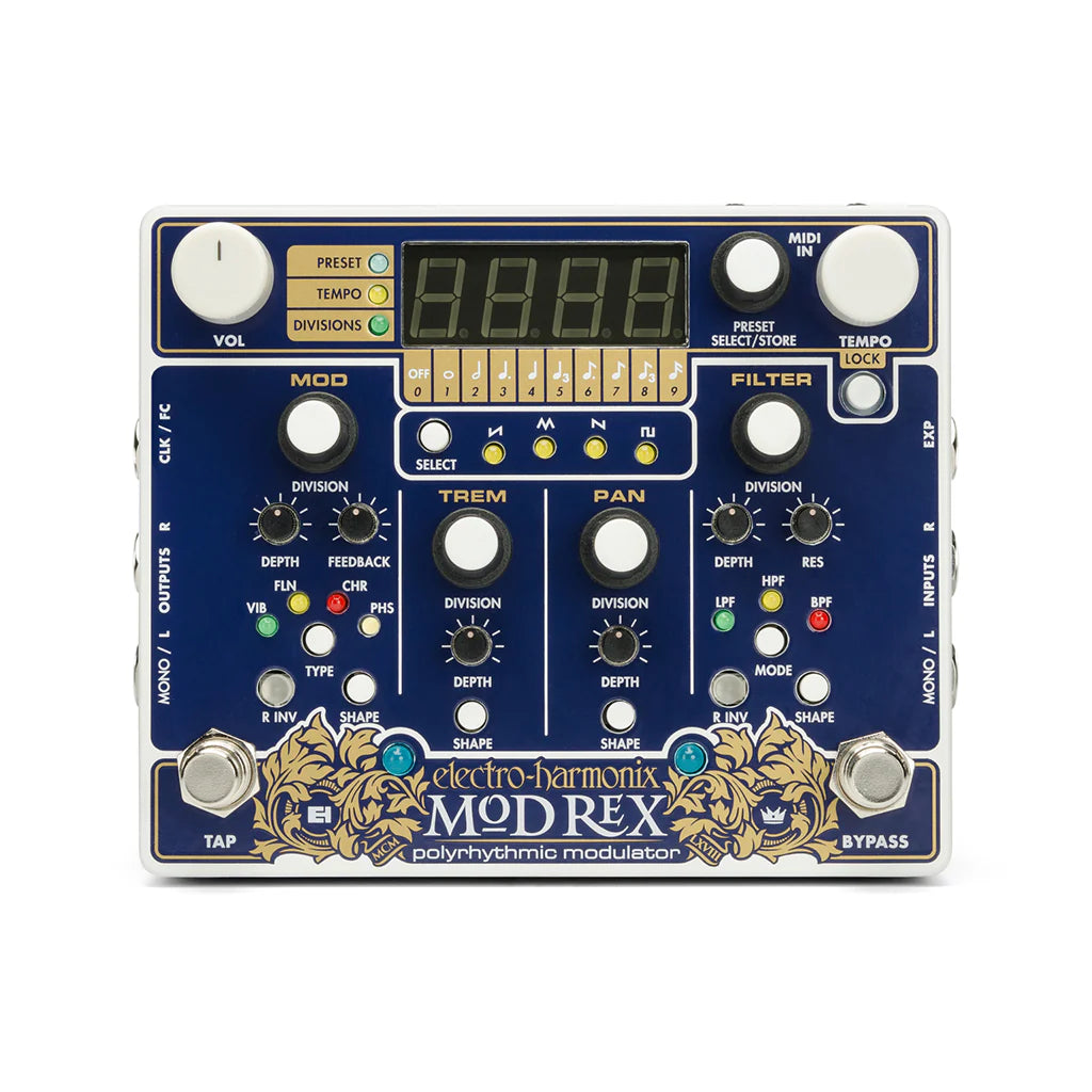 Pedal Guitar Electro-Harmonix Mod Rex - Polyrhythmic Modulator - Việt Music