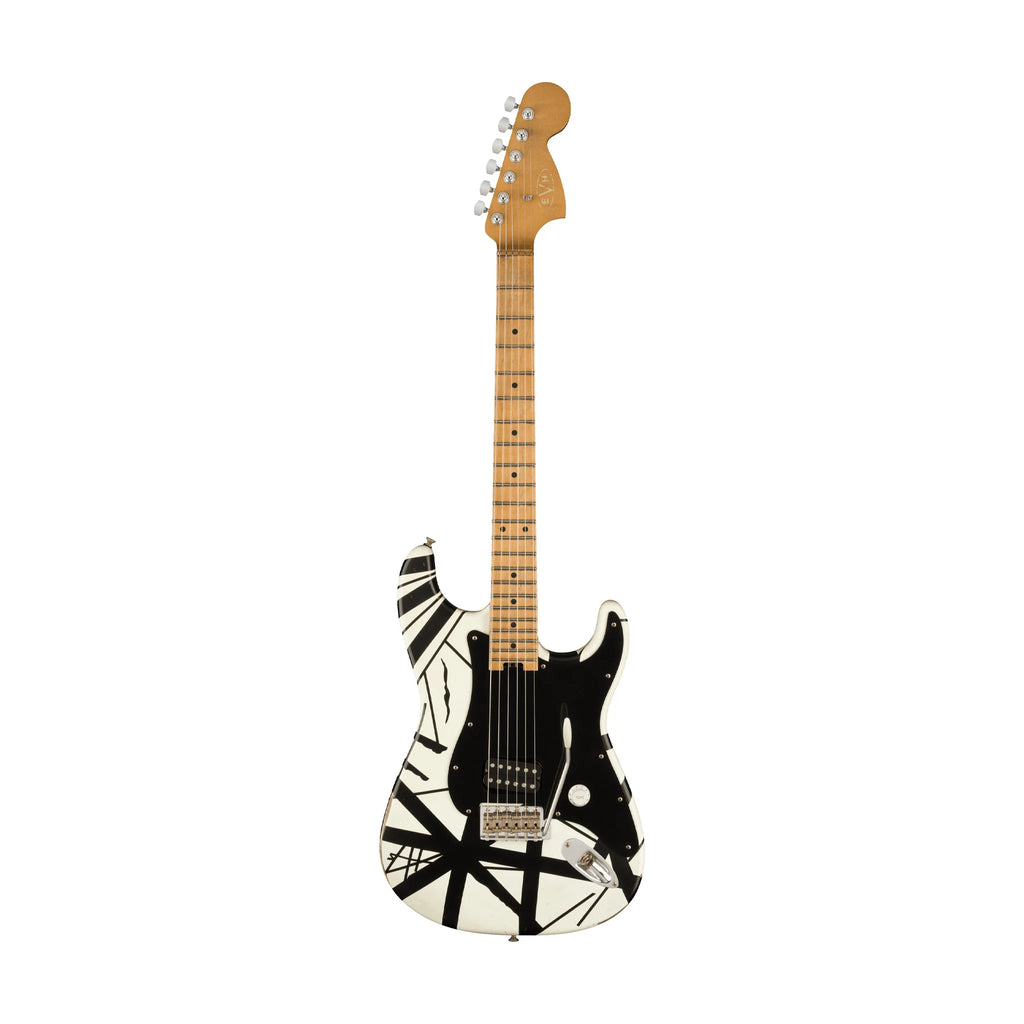 Đàn Guitar Điện EVH Striped Series 78 Eruption H, Maple Fingerboard, Black/White