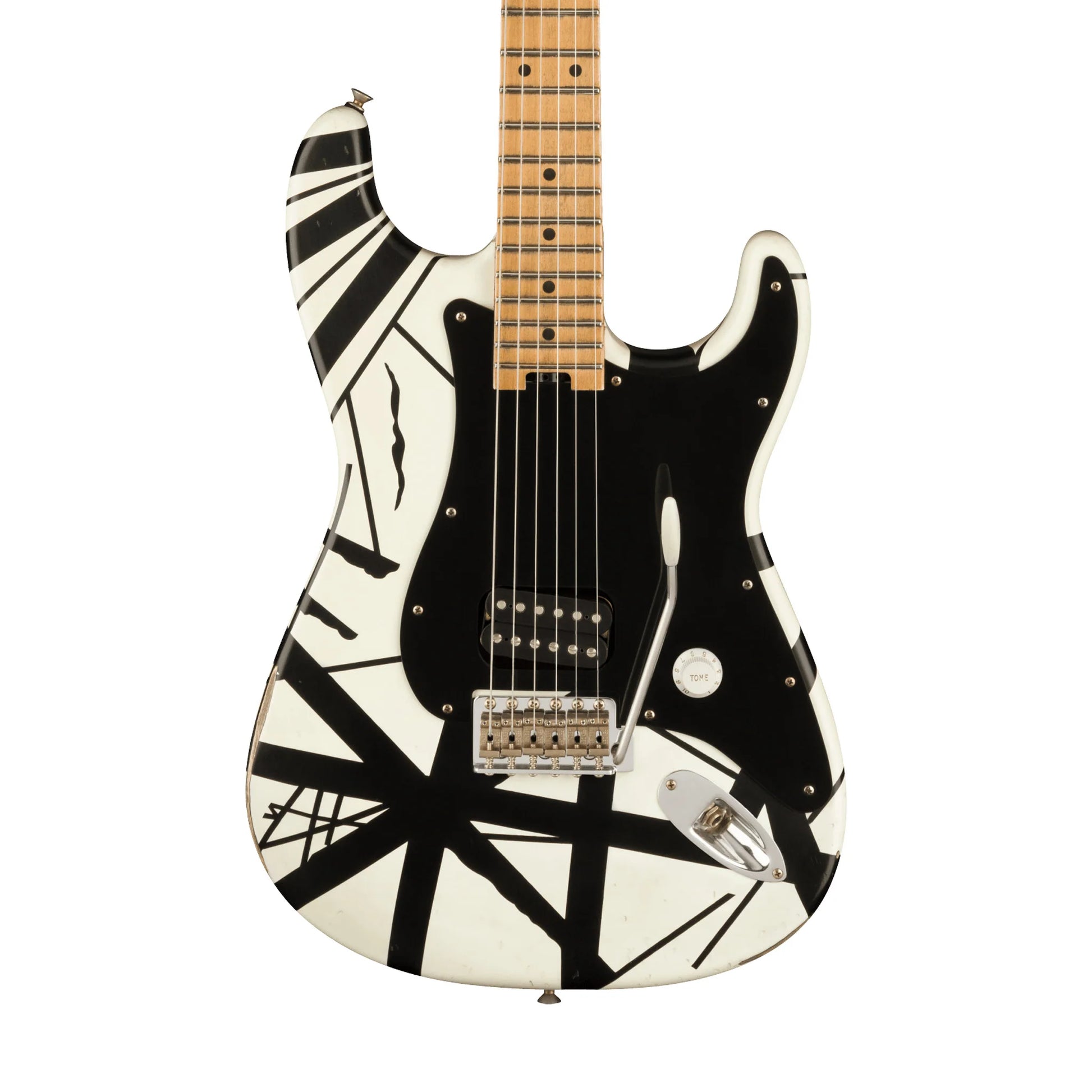 Đàn Guitar Điện EVH Striped Series 78 Eruption H, Maple Fingerboard, Black/White - Việt Music