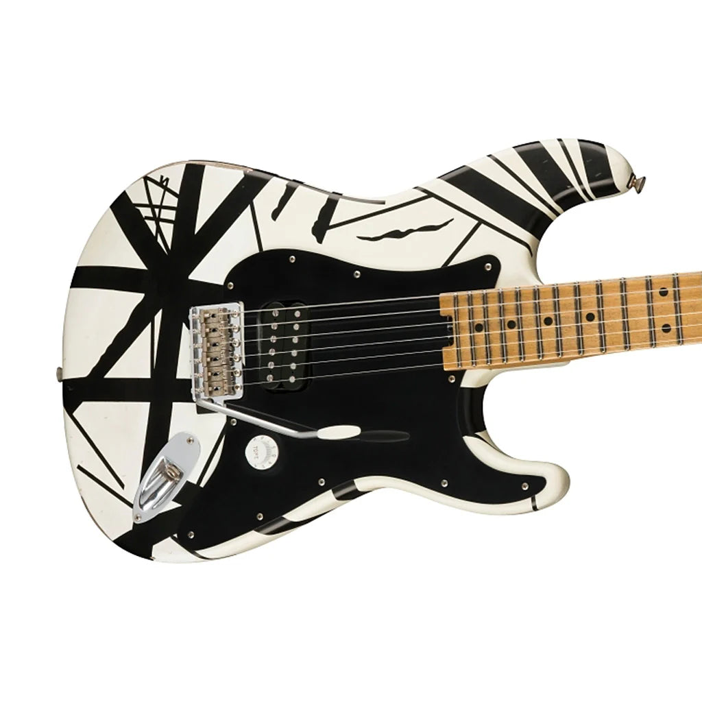 Đàn Guitar Điện EVH Striped Series 78 Eruption H, Maple Fingerboard, Black/White - Việt Music