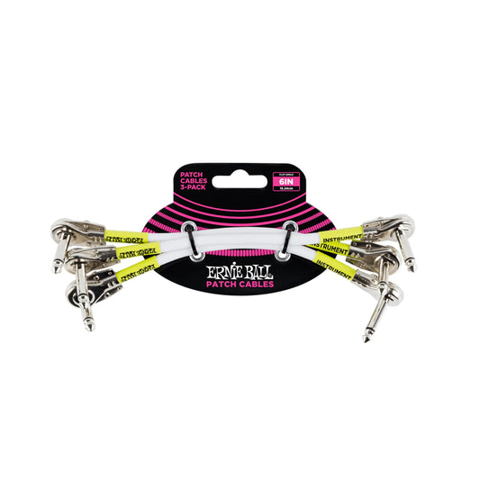 Dây Cáp Kết Nối Ernie Ball Flat Angle Patch Cable, 6 In, 3pc - Việt Music