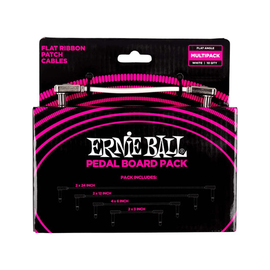 Dây Cáp Kết Nối Ernie Ball Flat Ribbon Patch Cables Pedalboard, Multipack - Việt Music