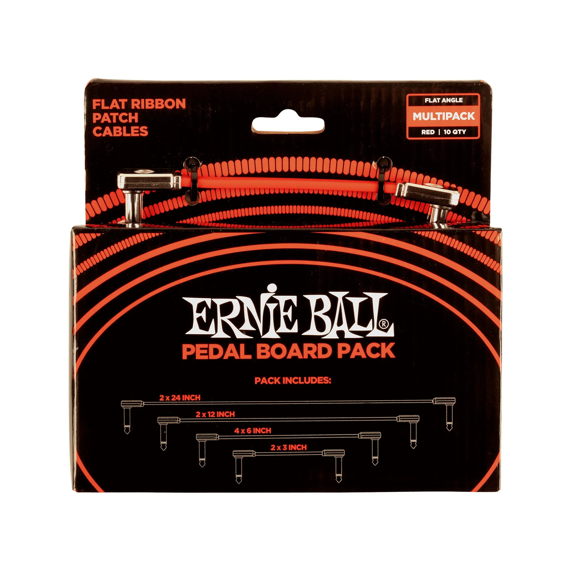 Dây Cáp Kết Nối Ernie Ball Flat Ribbon Patch Cables Pedalboard, Multipack - Việt Music