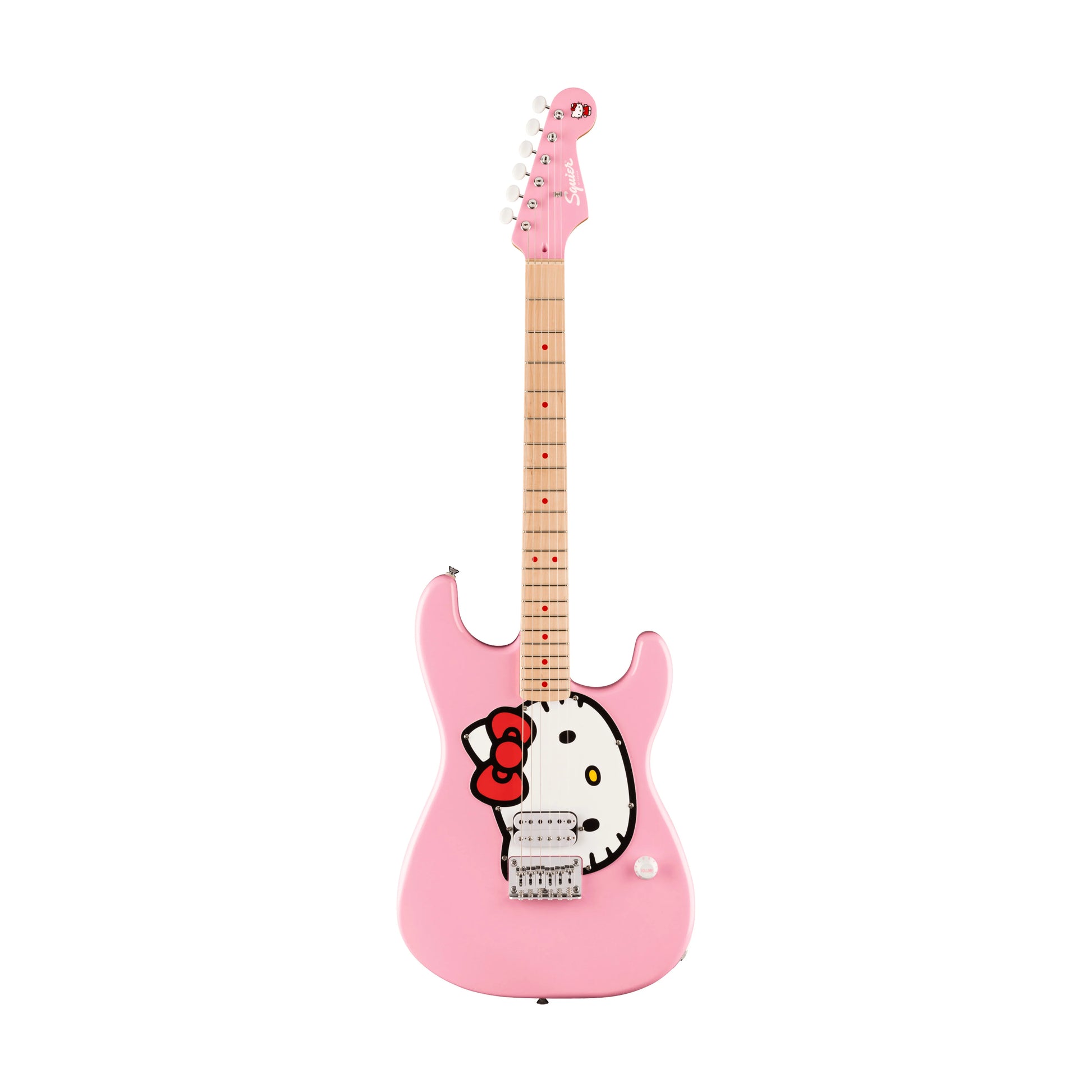 Đàn Guitar Điện Squier Limited Edition Hello Kitty Stratocaster H, Maple Fingerboard, Pink - Việt Music