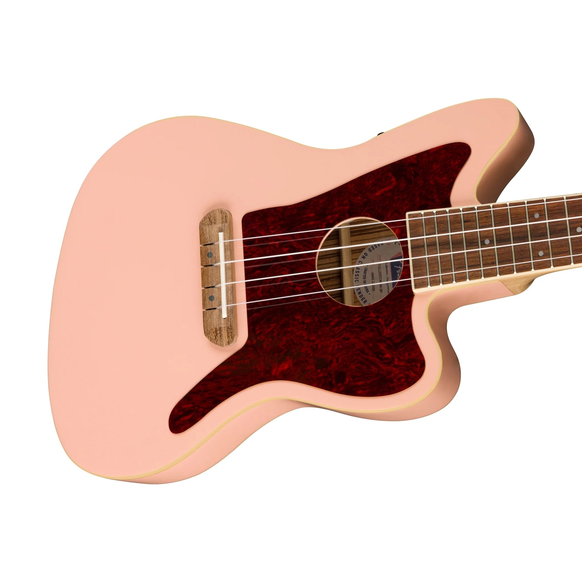 Đàn Ukulele Concert Fender Fullerton Jazzmaster, Shell Pink - Việt Music